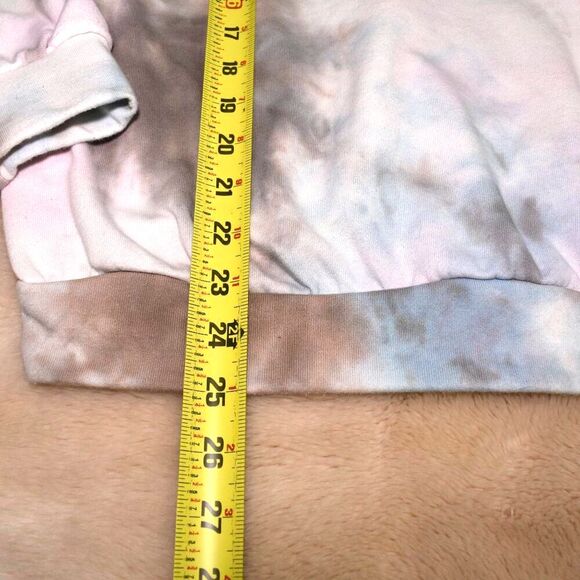Blue Buttercup Pastel Tie Dye Cut Sleeve Sweatshirt Size Small Cozy - Picture 12 of 15